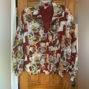 Vintage FUDA International 100% Silk
Women's Windbreaker Jacket - XL
